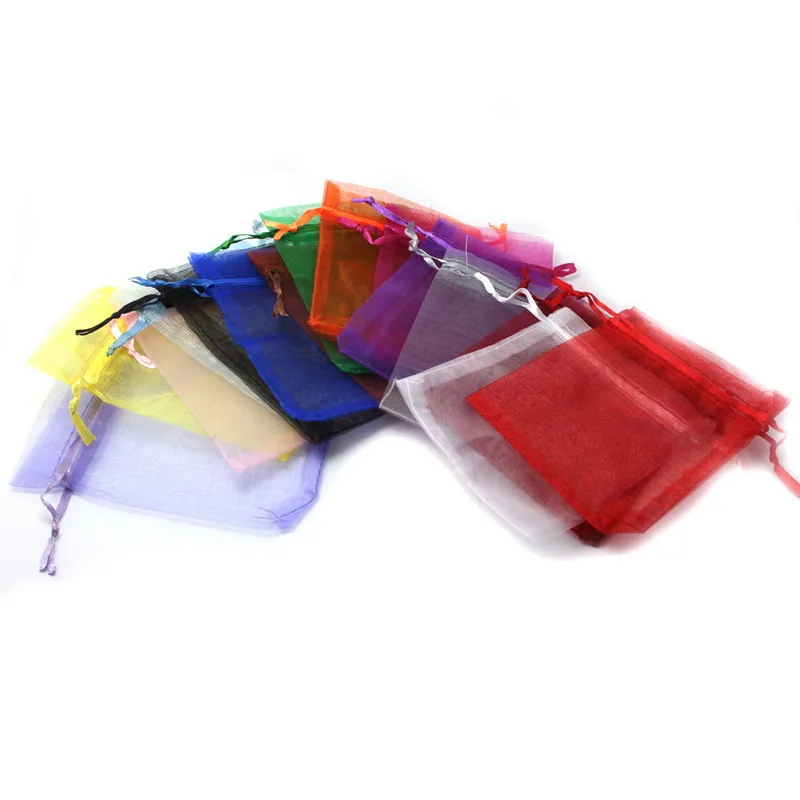 10 шт./лот разноцветные мешки из органзы 7 Х9 см|jewelry packing|bag 7x9cmbags for jewelry |