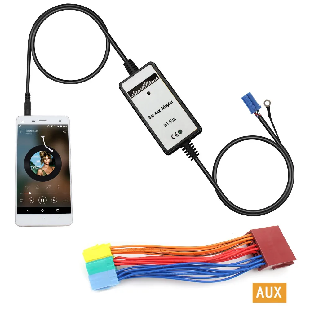 Автомобильный CD MP3 плеер 3 5 мм вспомогательный Интерфейс авто кабель AUX адаптер