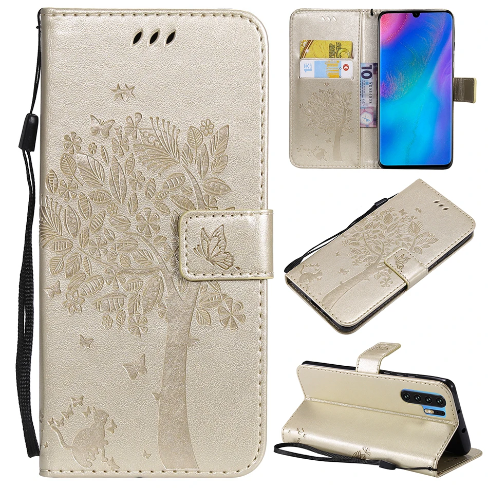 Кожаный чехол кошелек с отделением для карт Huawei P30 Pro P20 Lite P10 Plus P8 P9 mini Y5 2017 Y6 Prime 2018