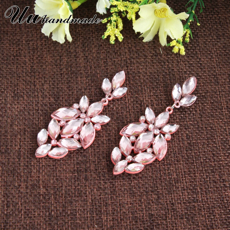 

Earring Brincos Crystal Flower Earrings for Women Brinco Long Earings Pendientes Oorbellen earing Boho 2018 New fashion jewelry