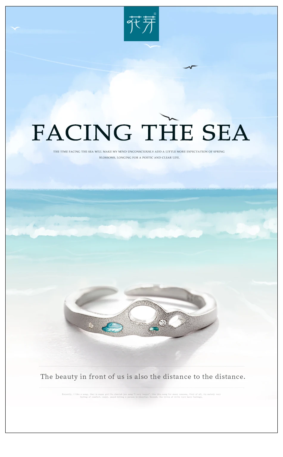 Кольца с Thaya лицом к морю, кольца с синим цирконием, 925 серебряные ювелирные изделия для женщин, подарок на свадьбу для влюбленных