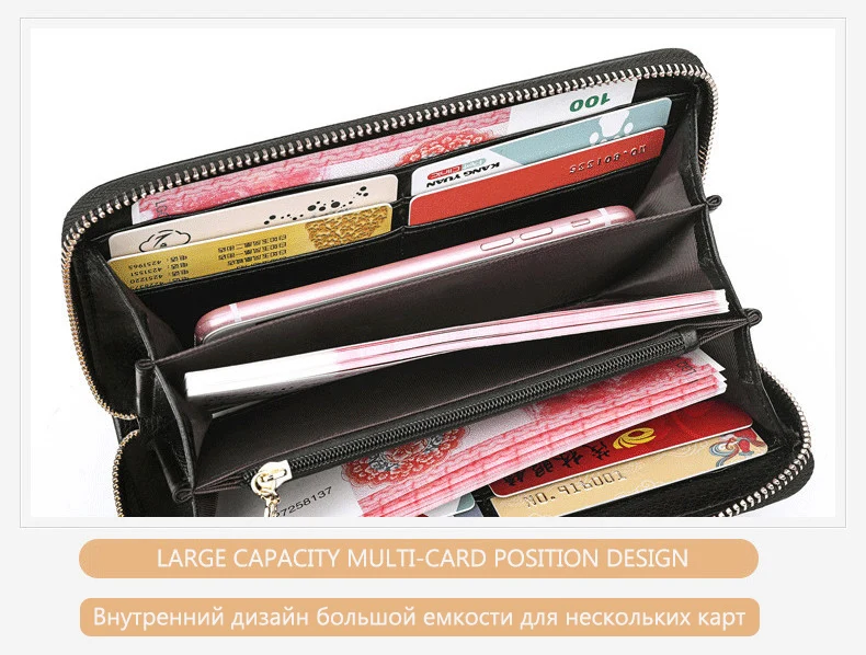 Женский кошелек из натуральной кожи на молнии, длинные женские кошельки с цветочным принтом, женский клатч с 3D тиснением, натуральная кожа, женский кошелек