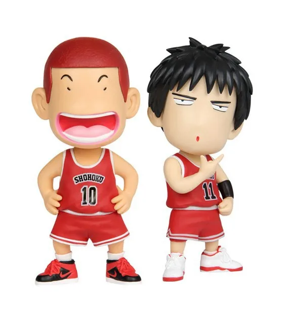 2 шт. набор аниме Slam Dunk Rukawa Kaede 11 # Sakuragi Hanamichi 10 крутая поза Милая версия ПВХ фигурка