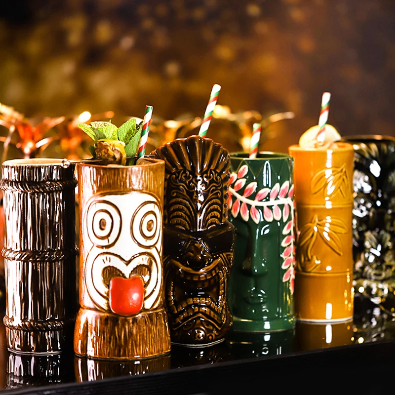 Hawaii Tiki кружки Коктейльная чашка пивная кружка для напитков кружка для Вина Керамические Кружки Tiki отлично подходят для коктейльных напитков