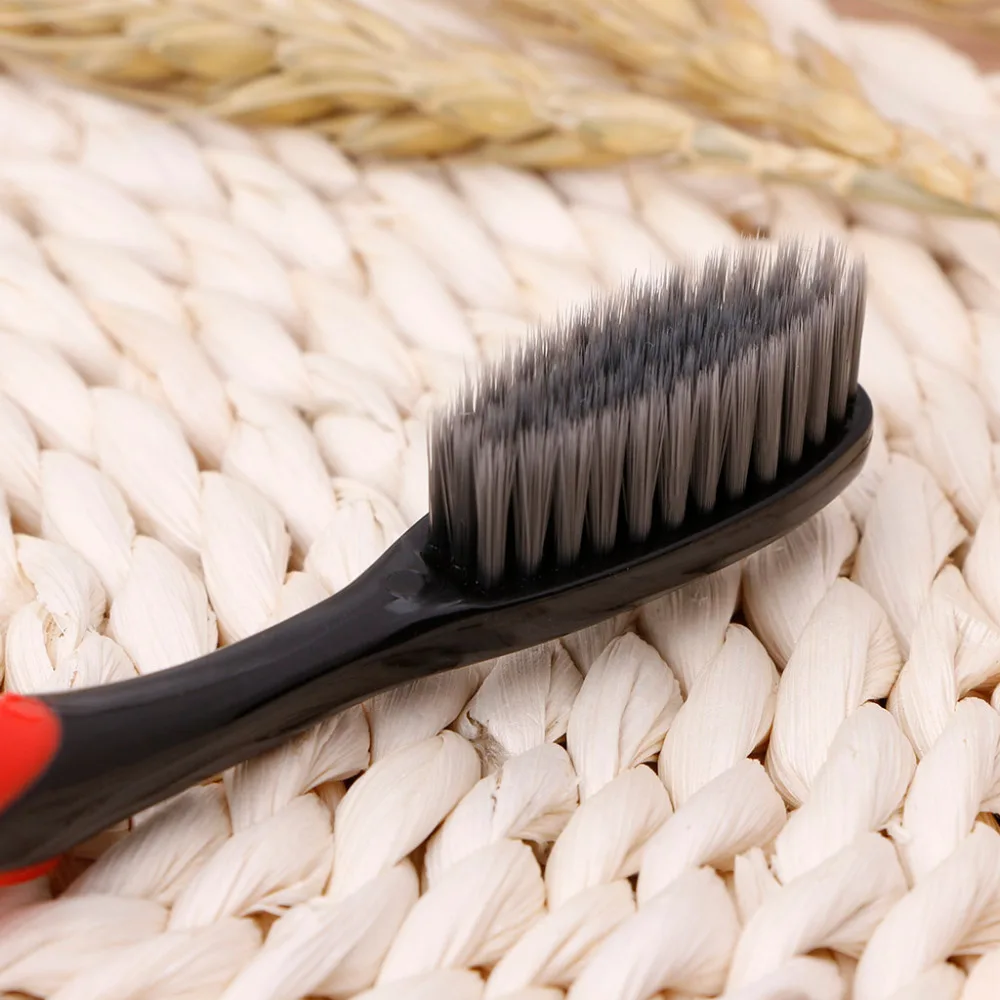 1 шт. зубная щётка из бамбукового угля для гигиены полости рта|ultra soft toothbrush|charcoal