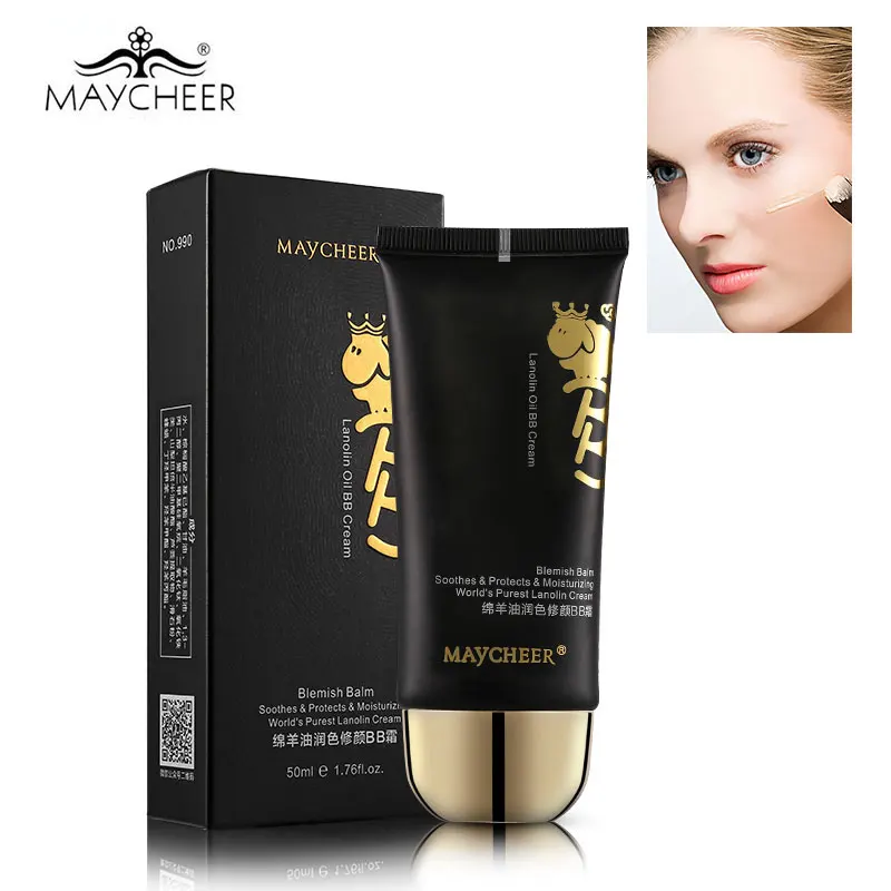 Увлажняющий тональный крем MAYCHEER Lanolin Oil BB увлажняющий бальзам для лица основа