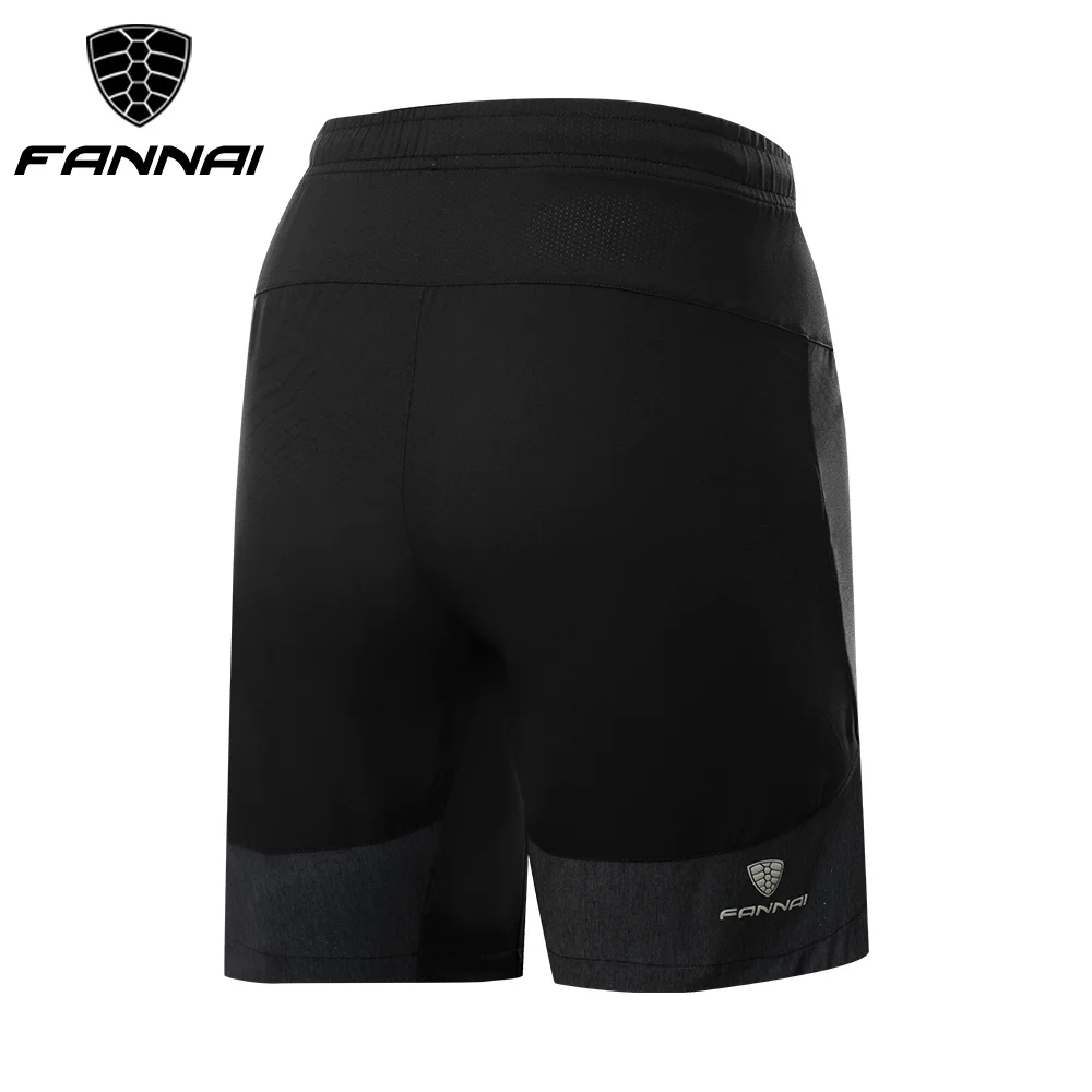 Black FANNAI спортивные мужские шорты для спортзала, быстросохнущие повседневные спортивные шорты для пробежек, фитнеса, шорты с карманами для тенниса, тренировок, бега размера плюс 4XL - Цвет: Black