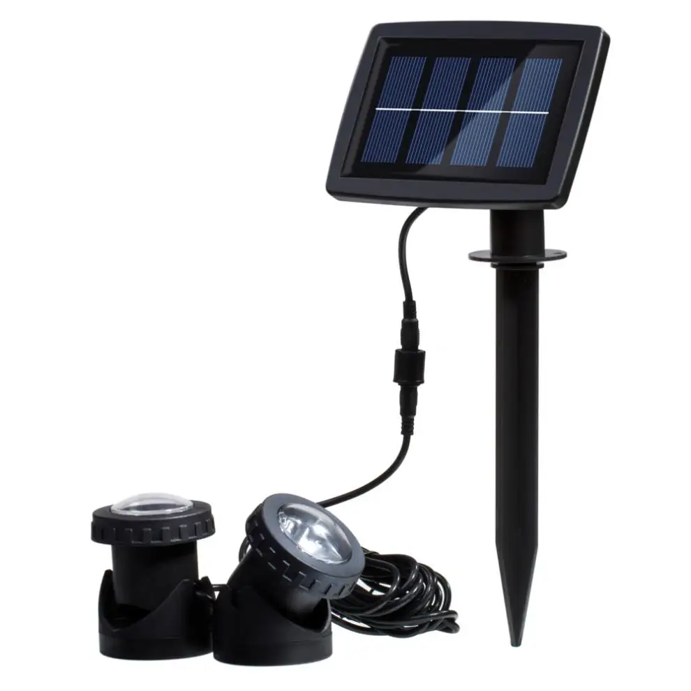 

Solar Powered Landscape Light 2 Lamps 12 LED Waterproof Landscape Spotlight Night Home Lightning for Home Garden Pool Pond Lawn