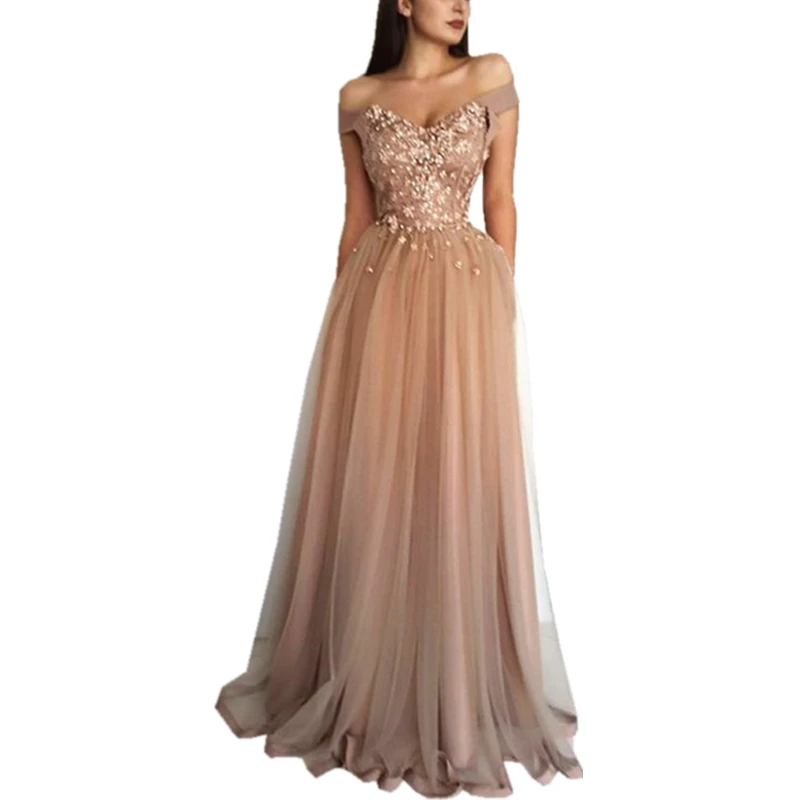 2020 Иллюзия Выпускные платья с фатиновой юбкой Бисер для вечеринки аппликациями