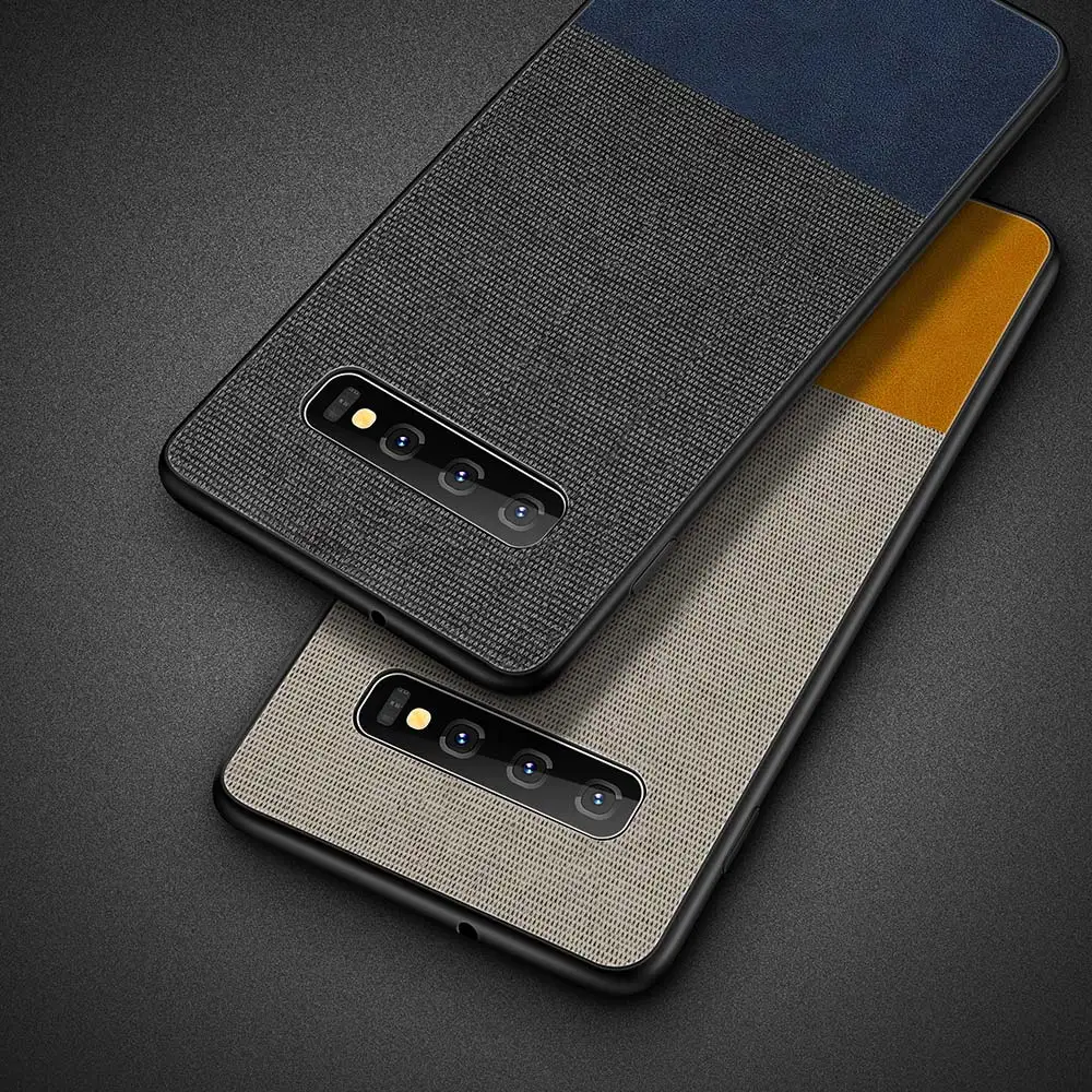 Тканевый чехол для Samsung J3 J5 J7 2016 J2 Pro(2018)S7 Edge чехлы 10 S10 Plus S8 S9 роскошный кожаный