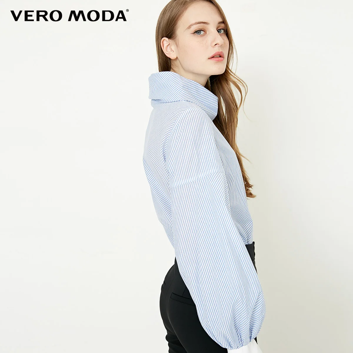 Vero Moda полосатая рубашка с ворсом и воротником | 318151511|