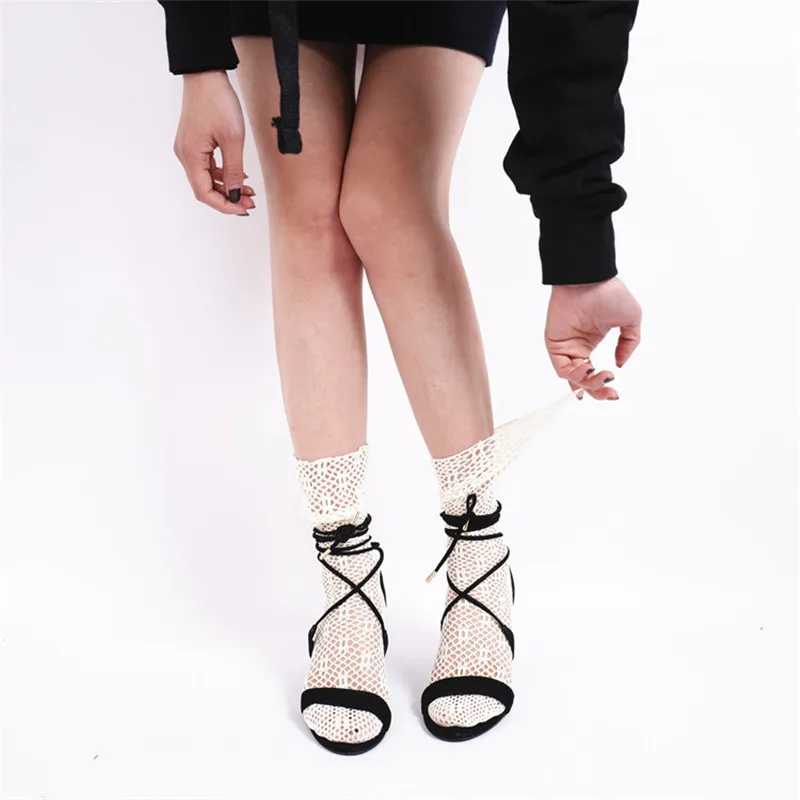 Новые модные японские пикантные сетчатые кружевные носки в стиле ретро Женские