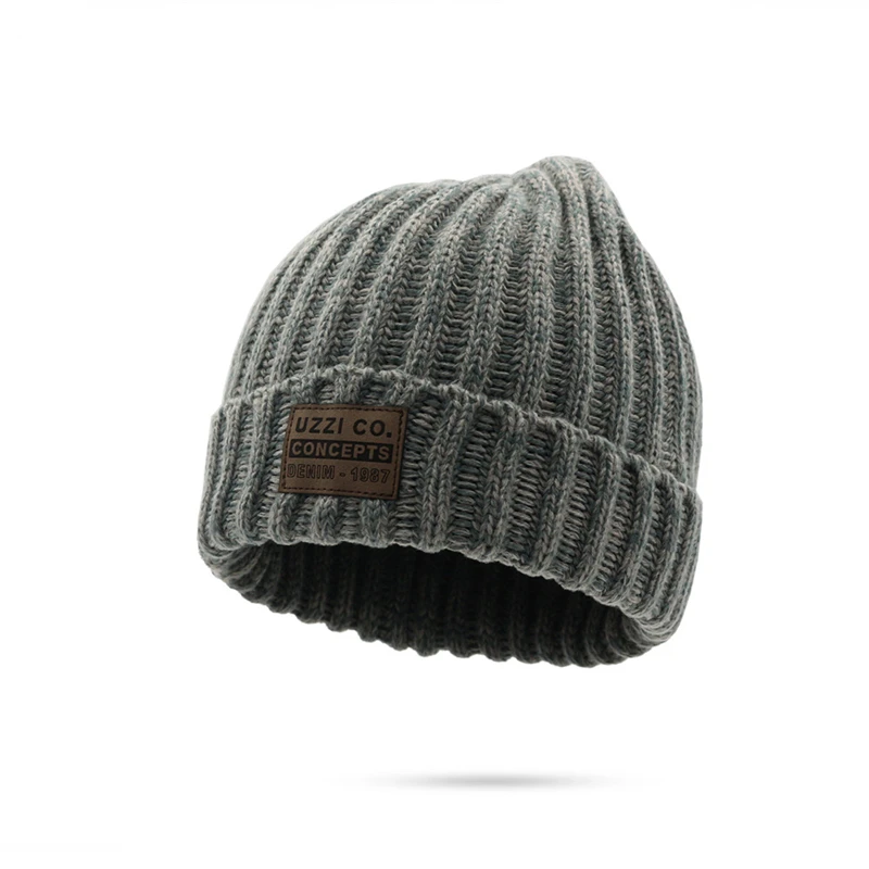 Новый Письмо label теплые однотонные Цвет шляпа толстый зимний Для женщин Кепки