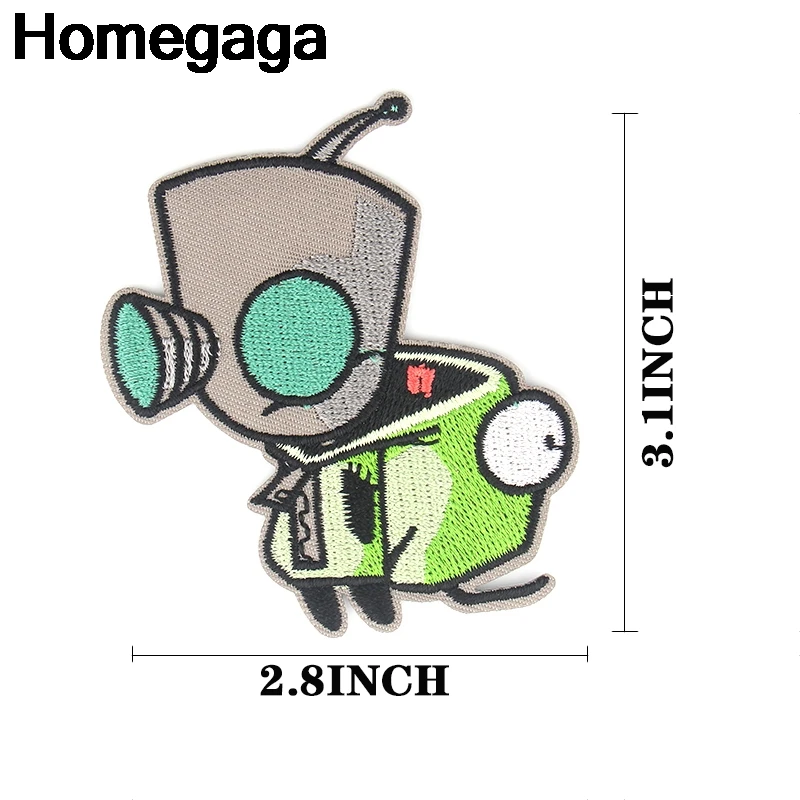 Homegaga мультфильм инопланетянин железо на заплатках одежда para diy вышитые значки