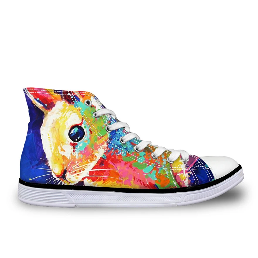 WHEREISART/Модная женская парусиновая обувь с высоким берцем повседневная на