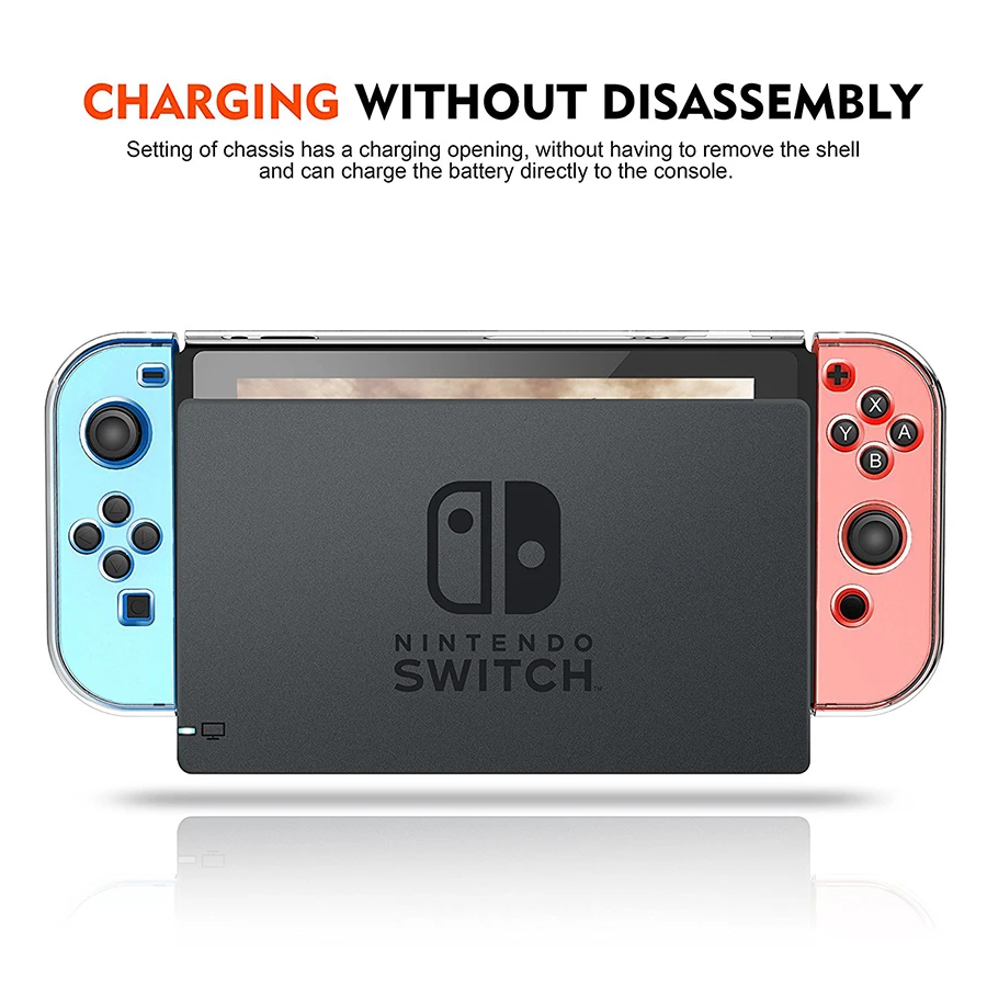 Защитный чехол для Nintendo Switch жесткий с кристаллами тонкий игровой консоли