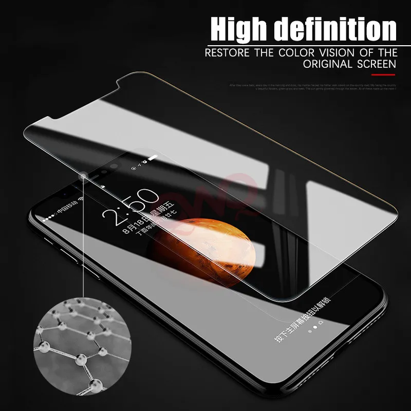 Высококачественное закаленное стекло 9H для iPhone 7 8 6 6s Plus защитная пленка экрана X 5