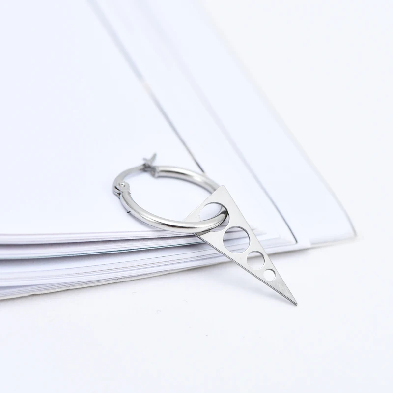 Серьги кольца с треугольными инкрустацией 1 пара маленькие серьги Pandent