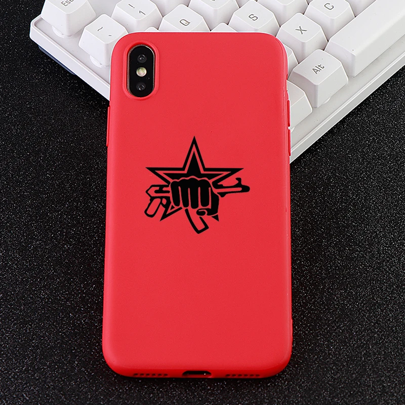 Модный мобильный телефон чехлы для IPhone 6s 7 8 Plus X XS MAX XR Gun Fist мягкий силиконовый