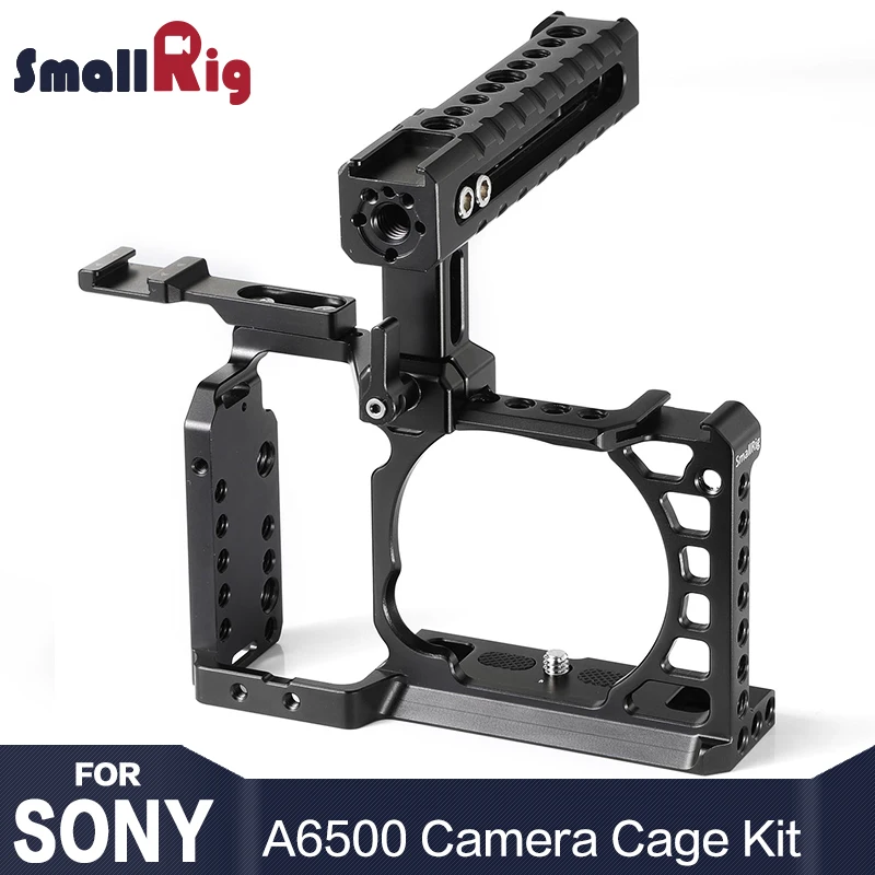 SmallRig A6500 клетка комплект для sony A6500 камера с верхней ручкой Холодный башмак расширение алюминиевый двойной клетка 2081