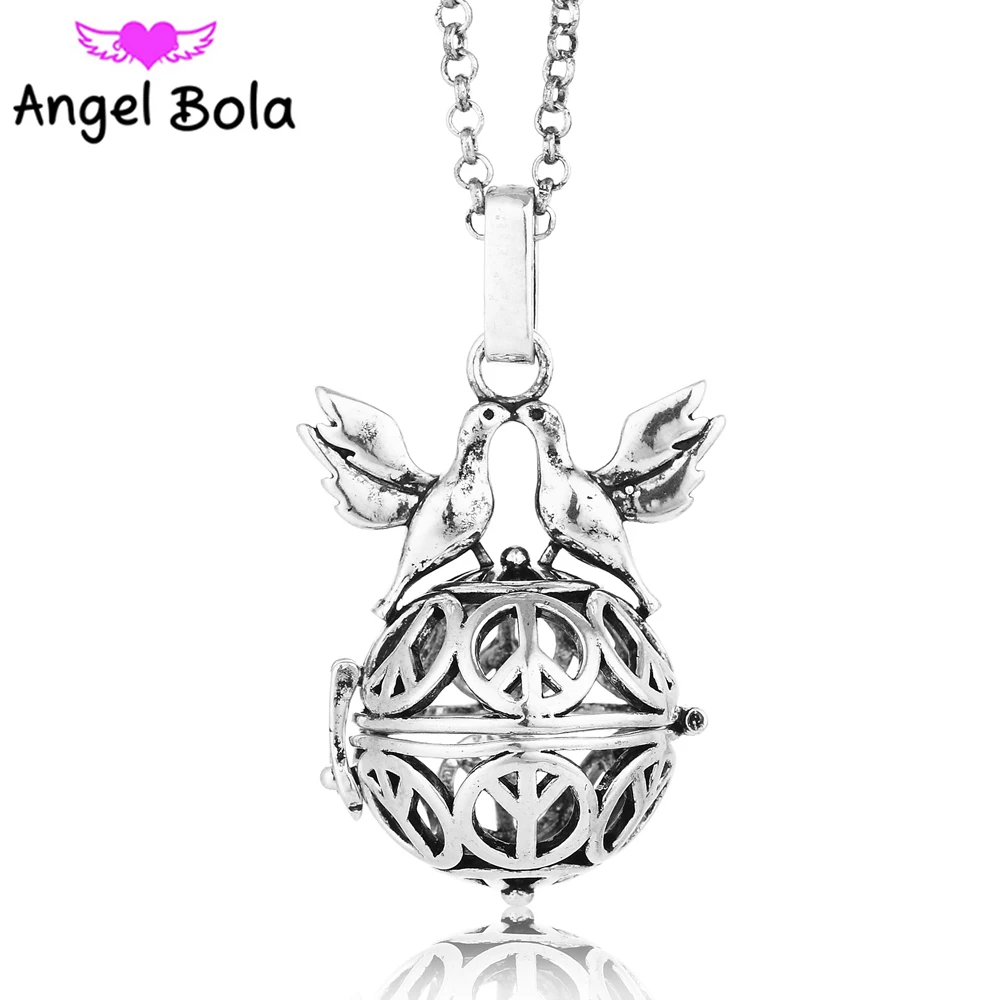 Angel Bola ожерелья ювелирные изделия эфирного масла Peace Dove дизайн масло клетка