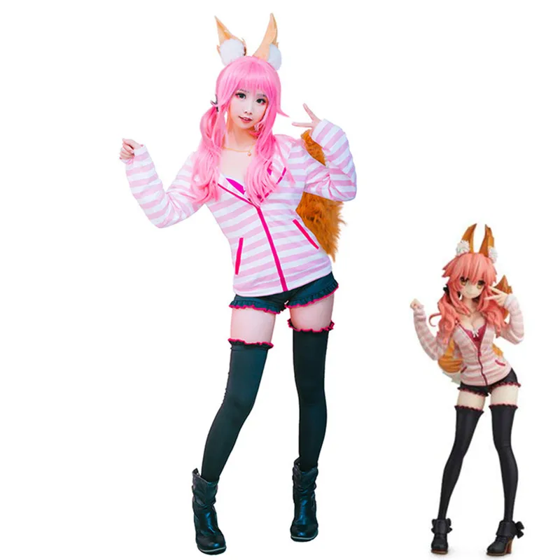 Fate EXTRA CCC Tamamo no Mae костюмы для косплея повседневная одежда синтетические парики