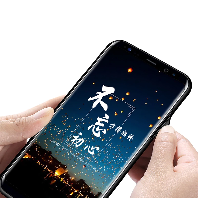GKK Модный чехол для Samsung Galax S8 заднее стекло + Мягкий ТПУ Оригинальная текстура 360