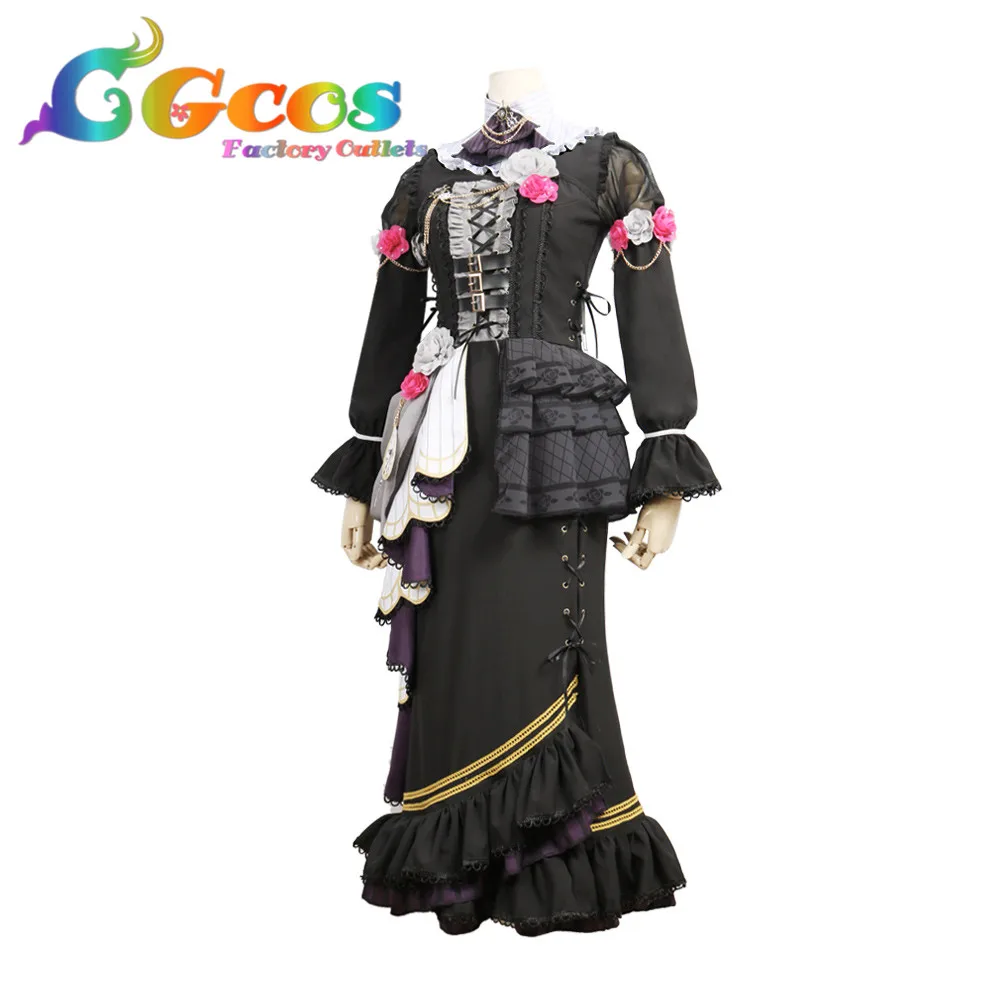 CGCOS Косплэй костюм Bang Dream! Roselia Neo Aspect Rinko Shirokane Платье Аниме Униформа Хэллоуин
