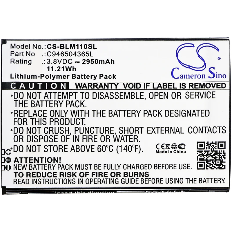 Cameron sino аккумулятор для BLU L0110EE L0110UU Life Max мобильный смартфона литий полимерный 2950
