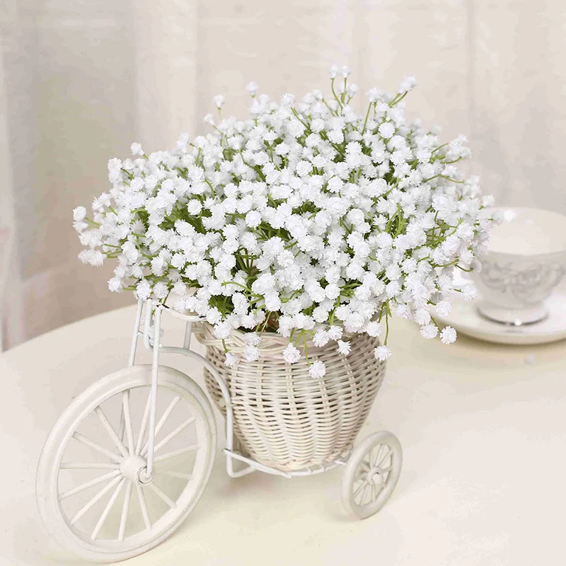 Один пластиковый букет ПУ моделирование Gypsophila Свадебные букеты Искусственные цветы искусственные растения