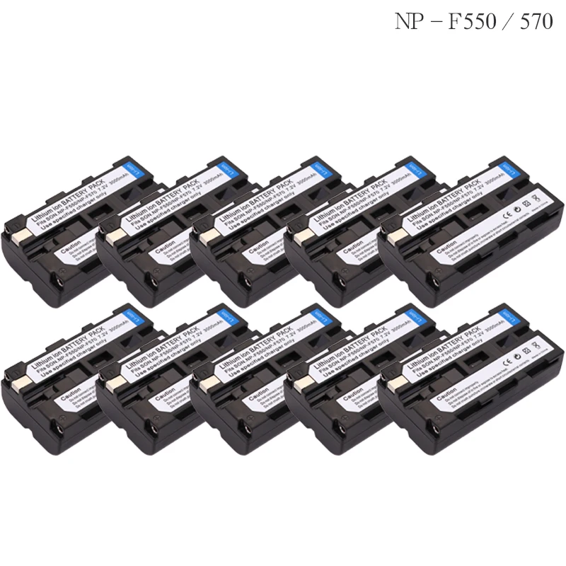 10x батареи NP-F550 NP-F570 f550 f530 цифровой аккумулятор для sony CCD-SC55 CCD-TRV81 DCR-TRV210 MVC-FD81 DSC-D700 Hi-8