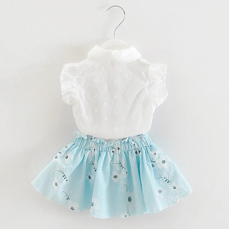 Комплект детской одежды в горошек с юбкой и рубашкой | Мать ребенок