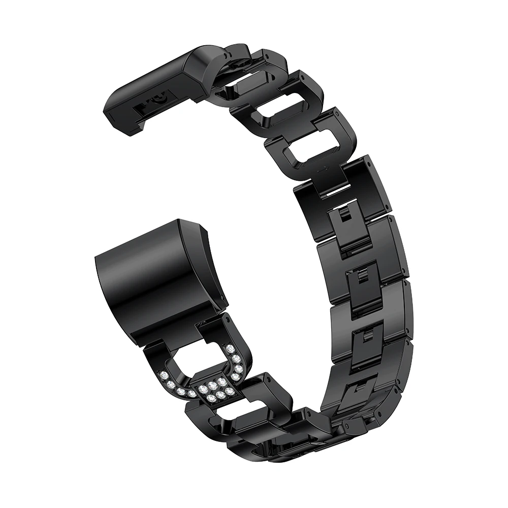 Металлический ремешок для браслета Fitbit Charge 2 ремешок горный хрусталь браслет из нержавеющей стали для Fitbit charge2 браслеты Замена аксессуаров