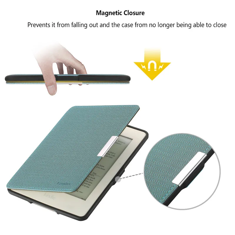 Светло-голубой умный магнит PU кожаный чехол-книжка для Amazon Kindle Paperwhite 1 2 3 funda Чехлы для Kindle Paperwhite