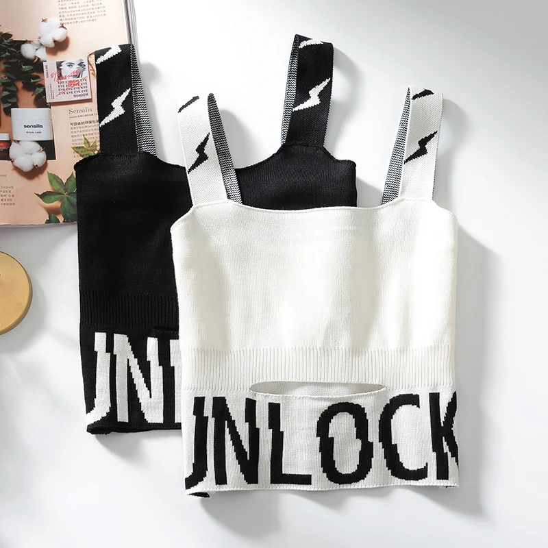 Жилет без рукавов для женщин 2019 весна лето индивидуальный пирсинг пупка вязанный