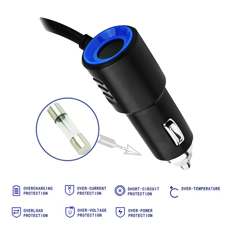 Cigarette Lighter Adapter 3 way Car Multi Socket Splitter 3USB Charger DC Power for Phone and GPRS | Автомобили и мотоциклы