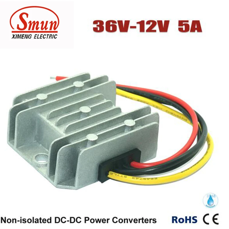 36VDC до 12VDC 5A 60W Step Down DC-DC Converter с CE RoHS | Строительство и ремонт