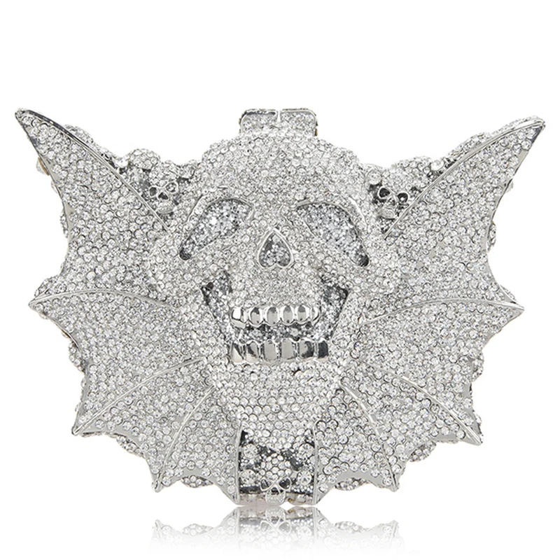 

Woman's Silver Metal Crystal Evening Clutches Bags New Lady Party Clutch Handbag And Purse Fashion Female Diamond Evening Wallet