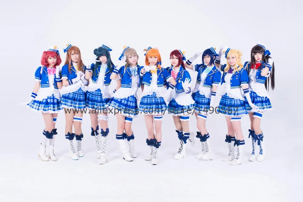 Love Live! Солнце Aqours вы Watanabe Ruby Kurosawa Чика таками Ёсико Цусима Униформа cos