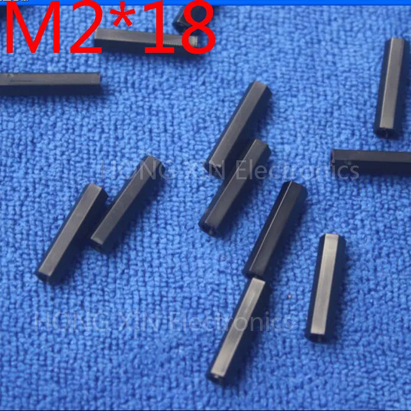 

M2*18 1pcs Black nylon Standoff Spacer Standard M2 Female-Female 18mm Standoff Kit Repair Plastic parts Accessories High Quality