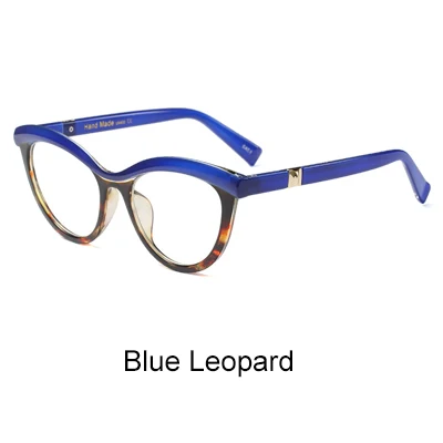 Blue Leopard Ralferty оправа для очков в стиле кошачьи глаза женские брендовые дизайнерские оправы для очков по рецепту оптическая близорукость женские очки без градусов F97565 - Цвет оправы: Blue Leopard