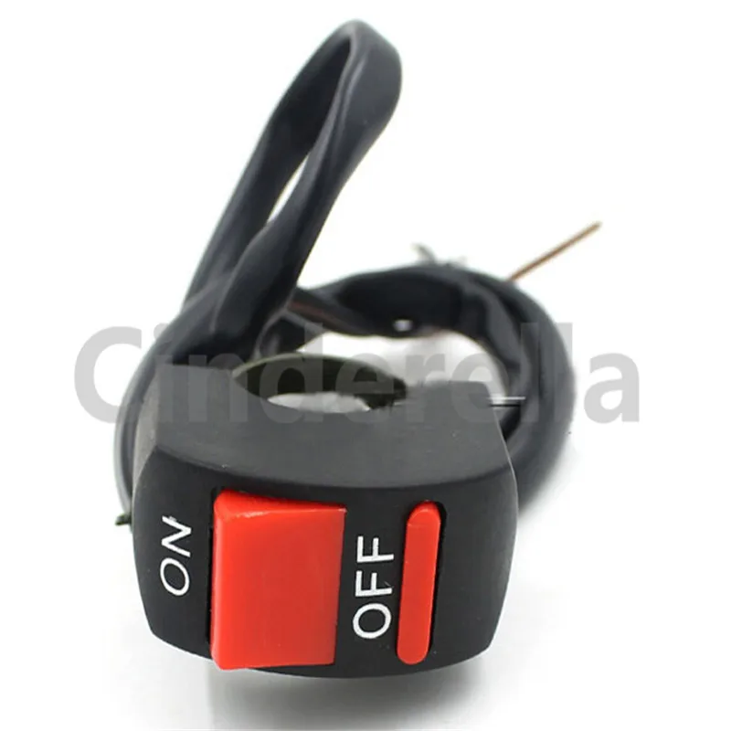 

7/8 Motorcycle Handlebar Accident Hazard Light Switch ON OFF Button