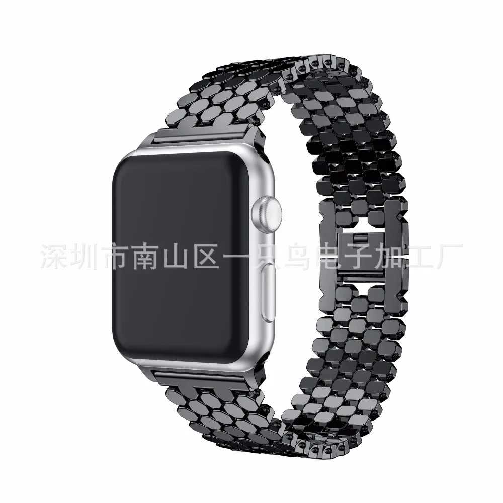 2018 для Apple Watch рыбья чешуя металл из нержавеющей стали iwatch браслет Sport 38 мм 42 серии 2