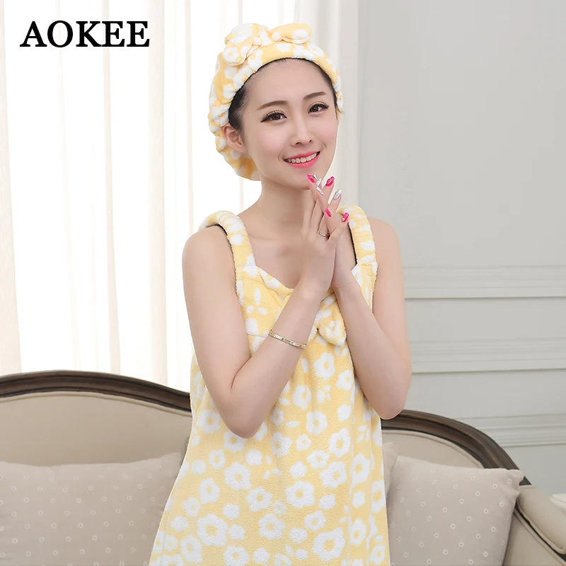Aokee Полотенца для волос сушки тюрбан из микроволокна Обёрточная бумага шляпа