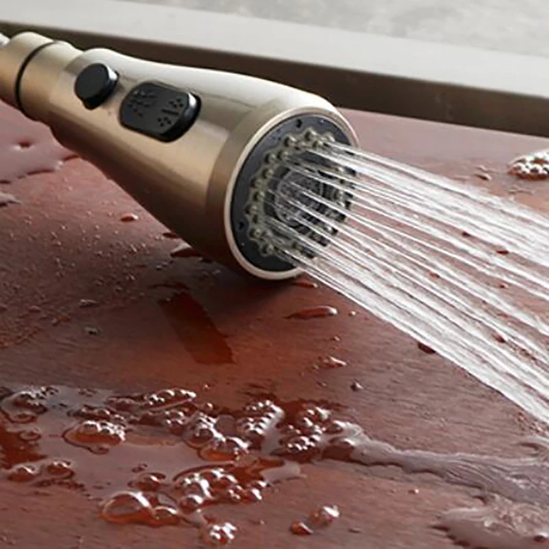 Nickel Kitchen Pull Out Down Sprayer Faucet Replacement Part Spray Shower Head with pause function | Обустройство дома