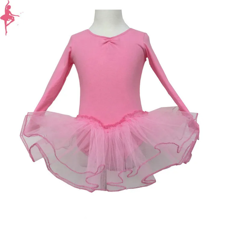 

Children 's Dance Clothes Long - Sleeved Ballet Skirt Practice Dancing Costumes Performance Dancewear Dress