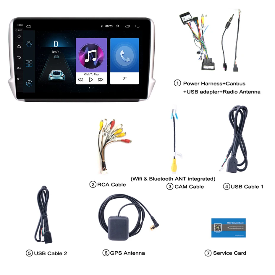 9 дюймов 2.5D ips Закаленное HD мультисенсорный экран Android 8,1 NAVI для peugeot 2008- с Bluetooth USB wifi Поддержка SWC