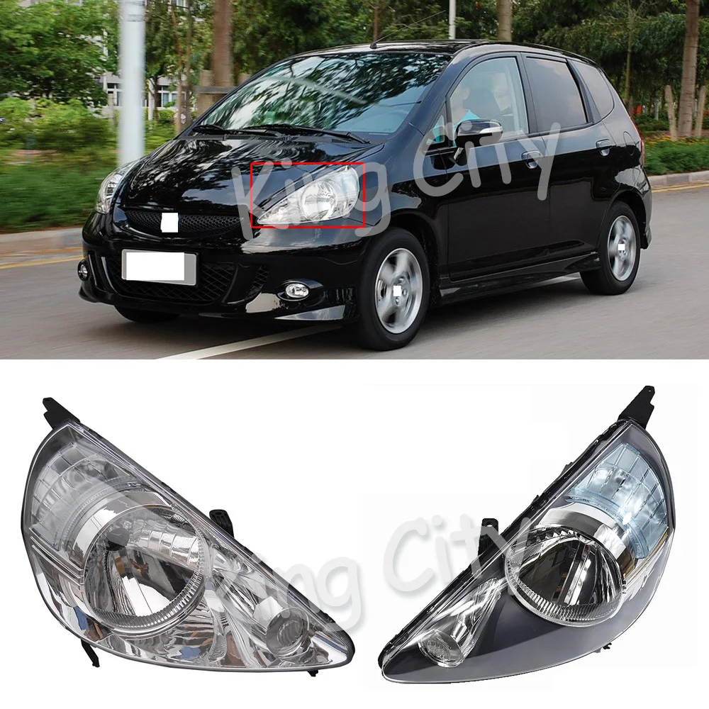 Capqx для Honda FIT Джаз GD1 GD3 2003 2004 2005 2006 2007 хэтчбек передняя фара головного света лампы черного или белого цвета
