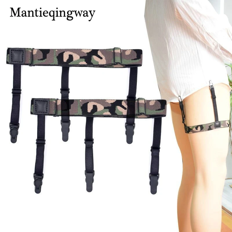 Mantieqingway камуфляж рубашки держатели для мужчин Wo s сексуальные подвязки мода