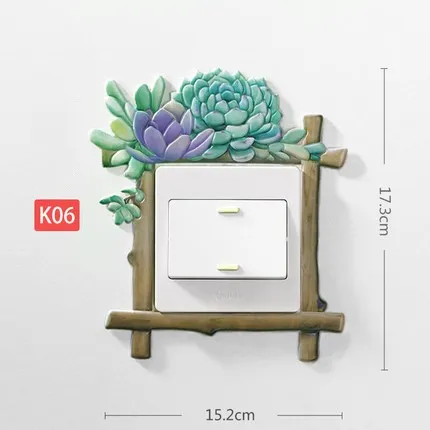 K06 Nordic INS self-клеящийся переключатель защитный чехол гостиная 3D трехмерной простой современный мягкий светящийся в темноте украшение для розетки - Цвет: K06